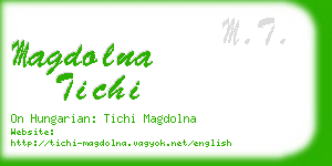 magdolna tichi business card